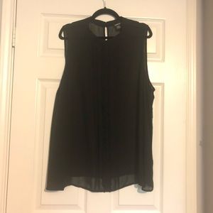 Tortured black sheer cuddled blouse